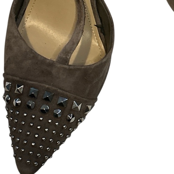 BCBGeneration Brown Suede‎ Pumps with ankle strap and spikes. - Picture 2 of 7